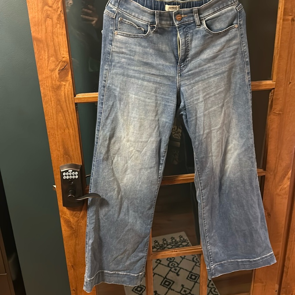 Upwest light wash wide leg jean